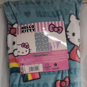 Hello Kitty Blue and Pink Plush Throw